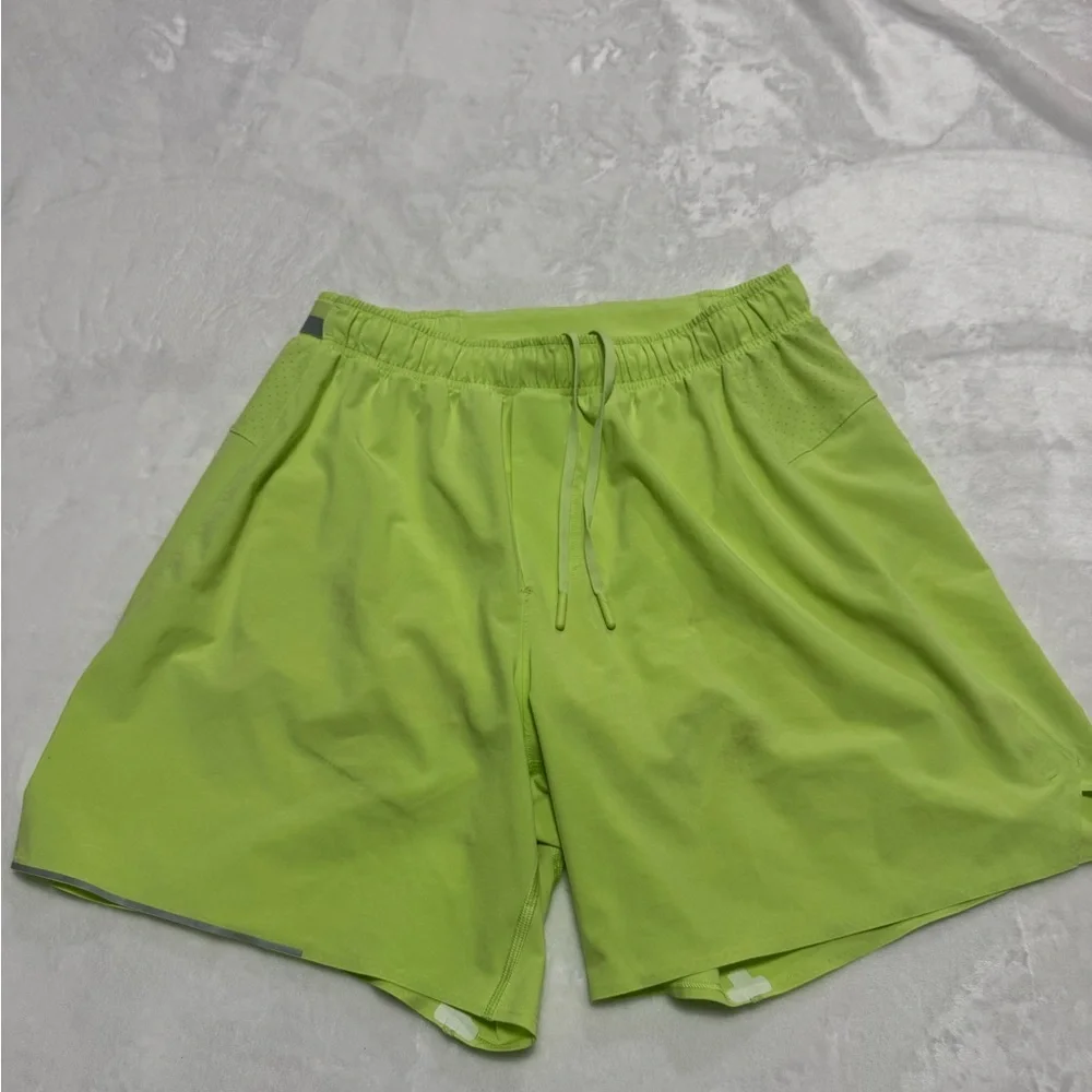 Lululemon Men’s Shorts Athletic Lined Lime Green